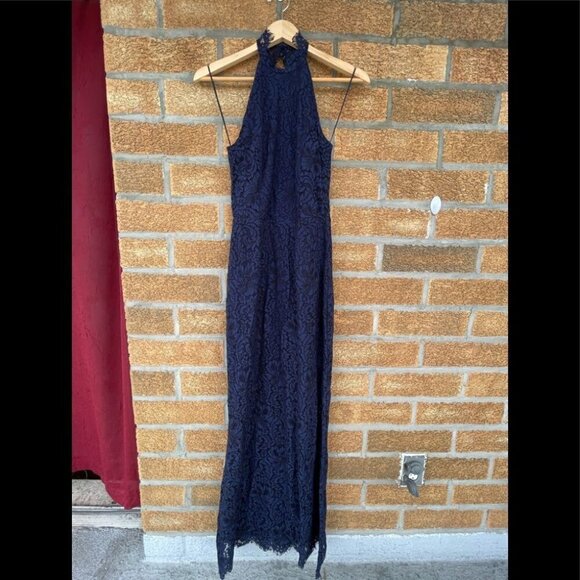 BB DAKOTA RSVP navy blue lace dress size 2 - Picture 1 of 11